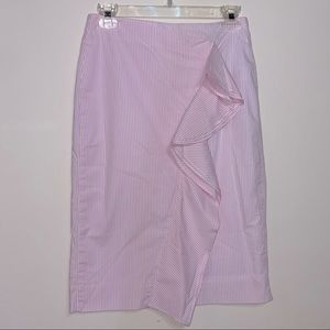 Pink and White J. Crew Pencil Skirt 2